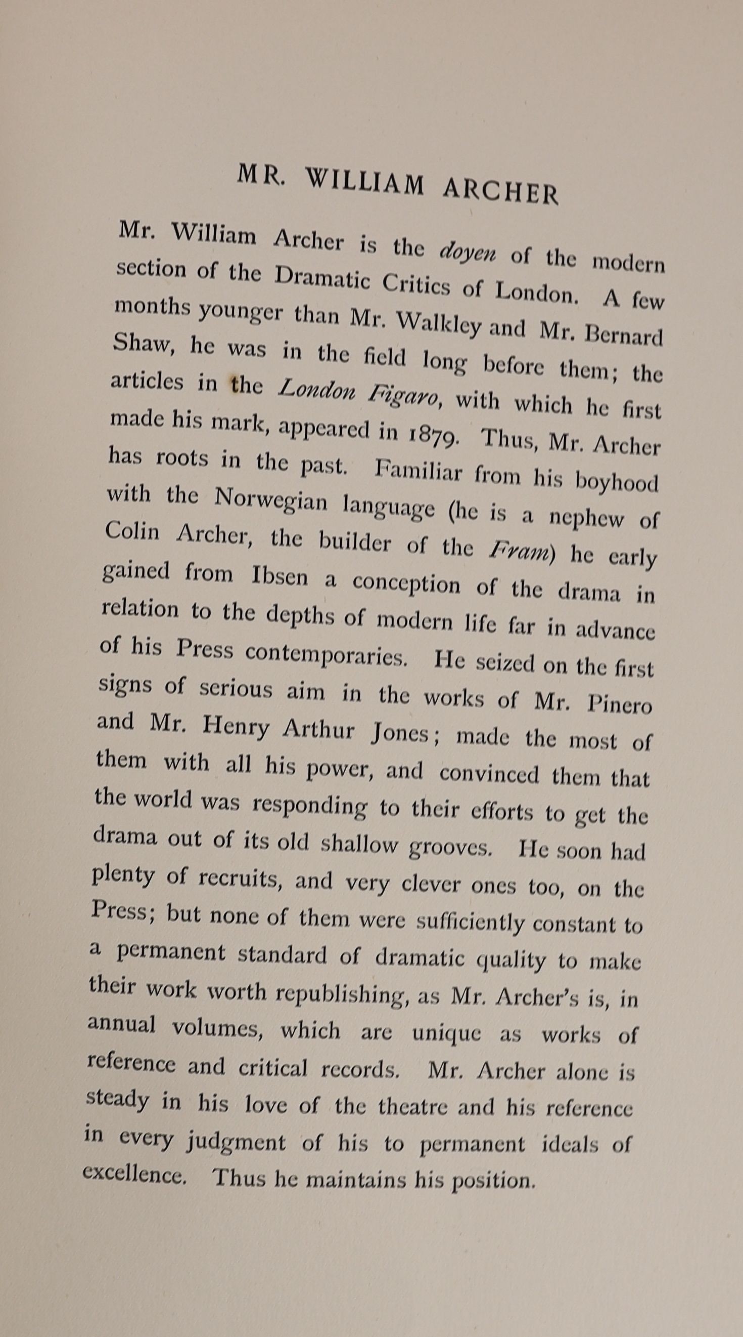 Rothenstein, William - English Portraits, a series of Lithographed Drawings - limited ed. one of 750. Complete with 24 illustrated plates, limitation and dedication page. Cloth with gilt letters direct on upper and spine